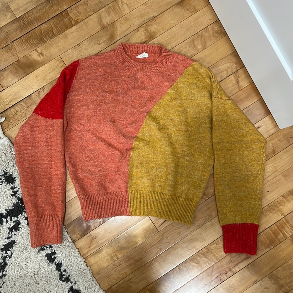 Color block sweater
